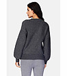 Дамски пуловер в цвят графит с кашмир Farida-1 снимка