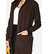 Дамска жилетка в тъмнокафяво с кашмир и коприна Karra-2 снимка