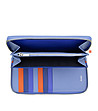 Кожен дамски портфейл в синьо Ustica с RFID защита-1 снимка