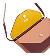 Малка ефектна дамска чанта в цвят бургунд и жълто  Ina-3 снимка