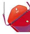 Малка ефектна дамска чанта в цвят фуксия и оранжево Ina-3 снимка