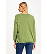 Дамски oversize зелен пуловер Trixie-1 снимка