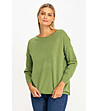 Дамски oversize зелен пуловер Trixie-2 снимка