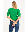 Къс дамски пуловер в зелено Bernie-1 снимка