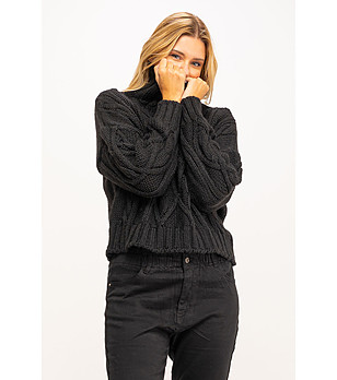 Дамски пуловер в черно Caren снимка