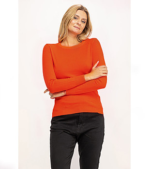 Оранжев дамски пуловер Caryn снимка