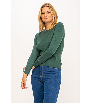 Зелен дамски пуловер Caryn снимка