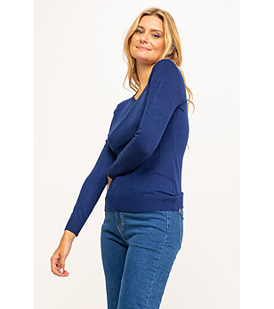 Дамски син пуловер Sidonie снимка