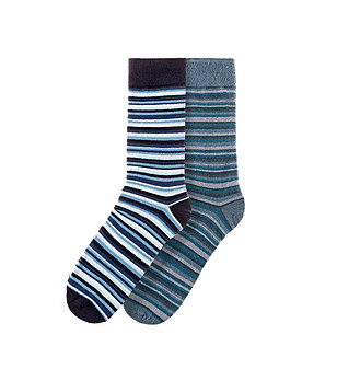 Комплект от 2 чифта памучни мъжки чорапи Alonso снимка