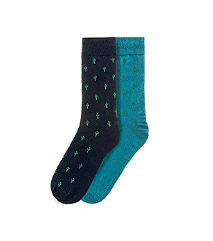 Комплект от 2 чифта памучни мъжки чорапи Alvin снимка