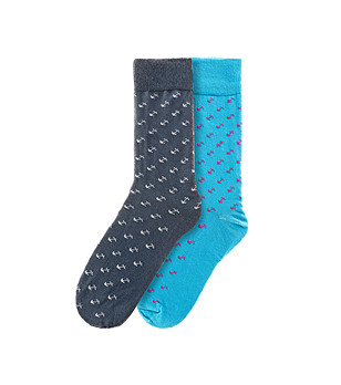 Комплект от 2 чифта памучни мъжки чорапи Brandon снимка