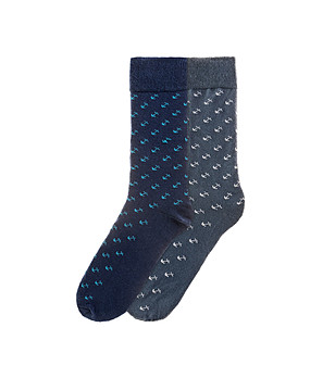 Комплект от 2 чифта памучни мъжки чорапи Elvin снимка