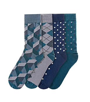 Комплект от 4 чифта памучни мъжки чорапи Ellis снимка