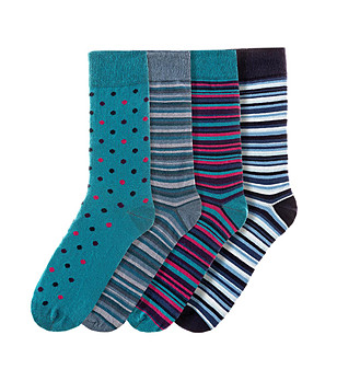 Комплект от 4 чифта памучни мъжки чорапи Aglai снимка