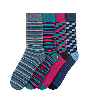 Комплект от 4 чифта памучни мъжки чорапи Alvin снимка
