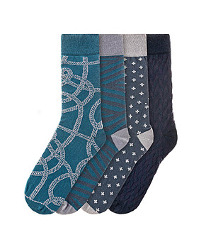 Комплект от 4 чифта памучни мъжки чорапи Felix снимка