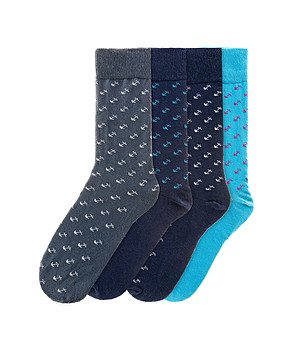 Комплект от 4 чифта памучни мъжки чорапи Alonzo снимка
