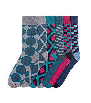 Комплект от 6 чифта памучни мъжки чорапи Dex снимка