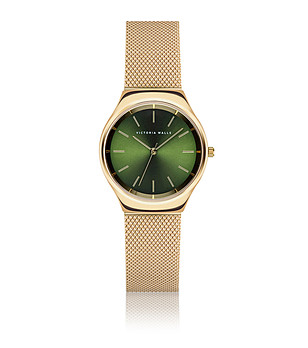 Златисти дамски часовник със зелен циферблат Indila снимка