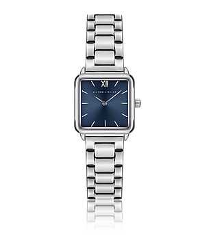 Дамски часовник в сребристо с циферблат в синьо Tonia снимка