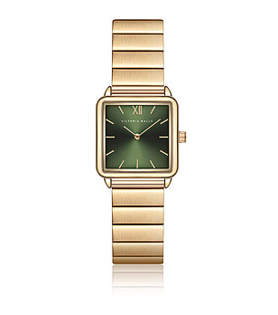 Дамски златист часовник с циферблат в зелено Lorna снимка