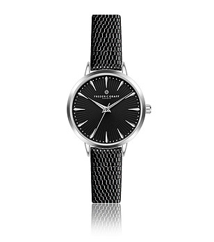 Дамски часовник в черно и сребристо Andrina снимка