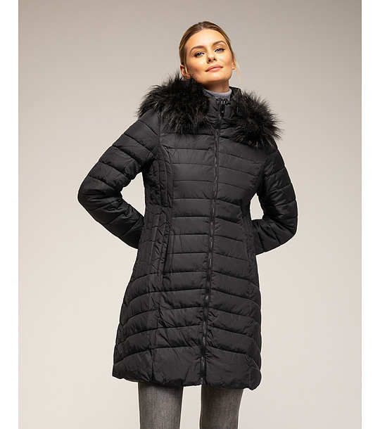 Черно дамско зимно яке Aliza снимка