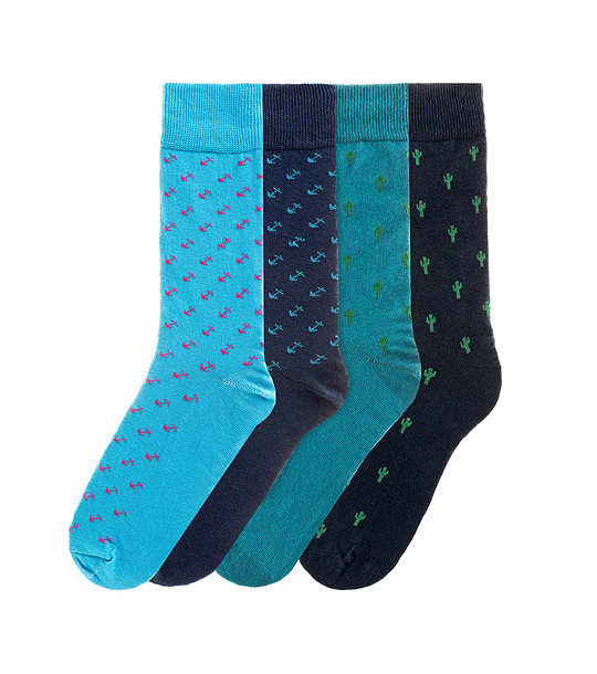 Комплект от 4 чифта памучни мъжки чорапи Bruno снимка