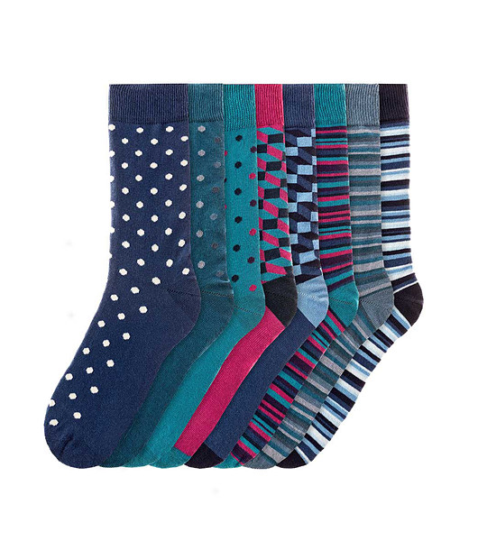 Комплект от 8 чифта памучни мъжки чорапи Dacio снимка
