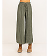Дамски панталон в цвят каки-0 снимка