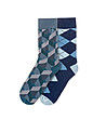 Комплект от 2 чифта памучни мъжки чорапи Acilio-0 снимка