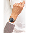 Розовозлатист дамски часовник със син циферблат Lonela-1 снимка