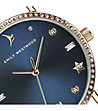 Розовозлатист дамски часовник със син циферблат Lonela-2 снимка