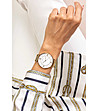 Дамски златист часовник с циферблат в бяло Carian-1 снимка