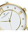 Дамски златист часовник с циферблат в бяло Carian-2 снимка