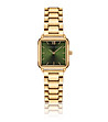 Дамски часовник в златисто със зелен циферблат Saona-0 снимка
