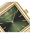 Дамски златист часовник с циферблат в зелено Lorna-2 снимка