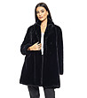 Черно пухкаво дамско палто Indiasa-0 снимка