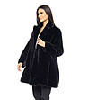 Черно пухкаво дамско палто Indiasa-2 снимка