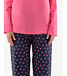 Дамска памучна пижама в тъмносиньо и розово-1 снимка