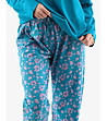 Синя памучна дамска пижама-1 снимка