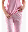 Дамска памучна пижама в бледорозов нюанс-1 снимка