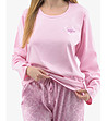 Дамска памучна пижама в розов нюанс-1 снимка