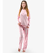 Дамска памучна пижама в розово-0 снимка