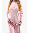 Дамска памучна пижама в розово-1 снимка