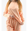 Дамска памучна пижама в оранжев нюанс-1 снимка
