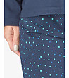 Дамска памучна пижама в тъмносин цвят-1 снимка