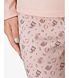 Дамска памучна пижама в цвят пудра-1 снимка
