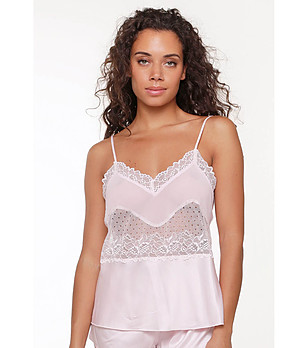 Горнище на пижама в бледорозово Kandra снимка