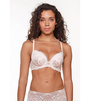 Сутиен в бяло и пудра Arbiza снимка